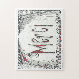 "Merci -"ジグソーパズル8x10か11x14ありがとう ジグソーパズル