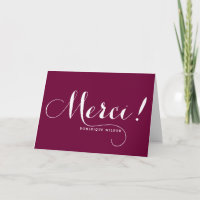 Merci | 遊び心のあるカリグラフィー感謝カード