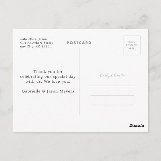 Merci Beaucoupの結婚ありがとうはがき ポストカード (裏面)