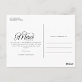 Merci Beaucoupの結婚写真ありがとう ポストカード (裏面)
