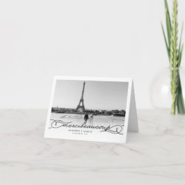 Merci Beaucoup Chic Script Photo'結婚 S Thank You ノートカード