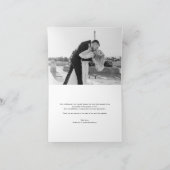 Merci Beaucoup Chic Script Photo'結婚 S Thank You ノートカード (内部)