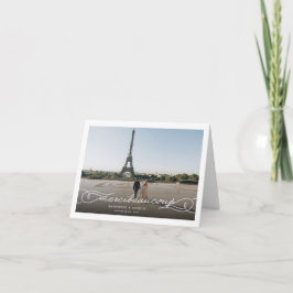 Merci Beaucoup Chic Script Photo'結婚 S Thank You ノートカード
