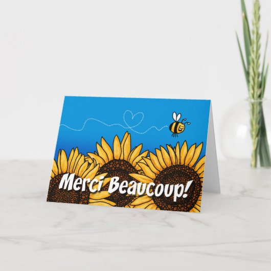 merci beaucoup! (French Thank you card) サンキューカード (正面)