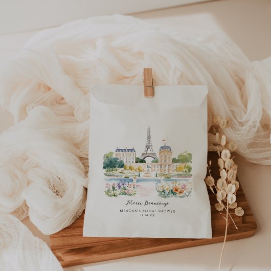 Merci Beaucoup | Parisian Watercolor Garden フェイバーバッグ