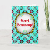 Merci Beaucoup – Playful French Thank You Card カード (正面)