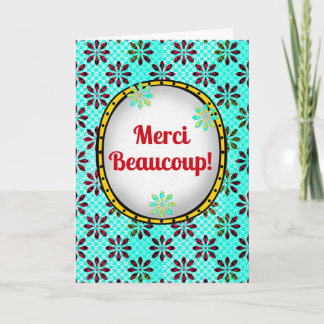 Merci Beaucoup – Playful French Thank You Card カード