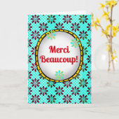 Merci Beaucoup – Playful French Thank You Card カード (黄色い花)