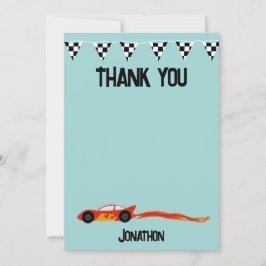 Merci Course de Voiture Anniversaire Enfants Voitu サンキューカード