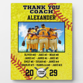 Merci Entraîneur, Photo personnalisée & noms des c フォトプラーク