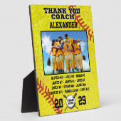 Merci Entraîneur, Photo personnalisée & noms des c フォトプラーク (側面)