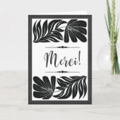 Merci Florale Élégante Mille Mercis Tropical Noir カード (正面)