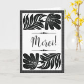 Merci Florale Élégante Mille Mercis Tropical Noir カード (黄色い花)