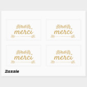 Merci Thank you Sticker 長方形シール (シート)