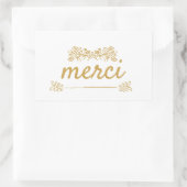 Merci Thank you Sticker 長方形シール (バッグ)
