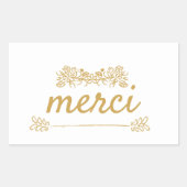 Merci Thank you Sticker 長方形シール (正面)