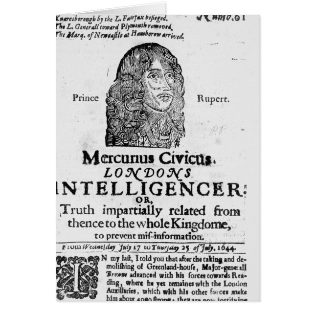 「Mercurius Civicusからの第一面 (正面)