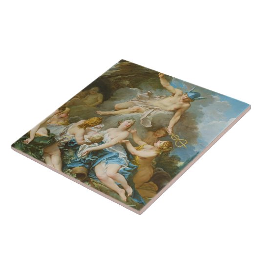 Mercury confiding the infant Baccus to the Nymphs タイル (側面)