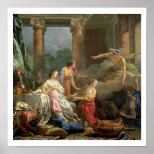 Mercury, Herse and Aglauros, 1763 (キャンバス上の油) ポスター