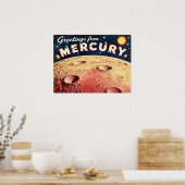 Mercury Retro Sci‑Fi ポスター からの挨拶 (キッチン)