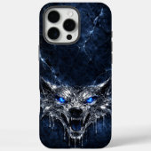 Mercury Wolf Blue Sapphire Eyes Glacial Case-Mate iPhoneケース (裏面)