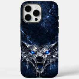 Mercury Wolf Blue Sapphire Eyes Glacial iPhone 16 Pro Maxケース