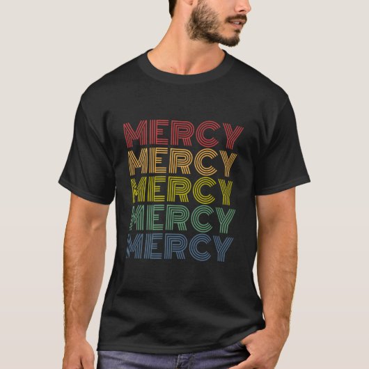 Mercy Wordmark Pattern Personalized Name Tシャツ (正面)