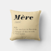 Mère Definition French Mother's Day Gift クッション (正面)