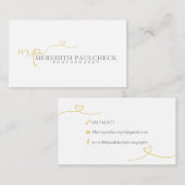 Meredith Paulcheckの写真撮影 名刺 (正面/裏面)