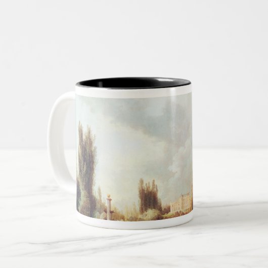 Merevilleの公園そして館 ツートーンマグカップ (正面左)