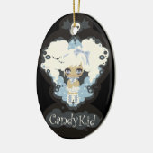 Meriの雪片のスカルのオーナメント セラミックオーナメント (左)