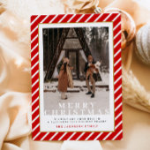 MERIフェスティバルレッドストライプクリスマスカード 招待状