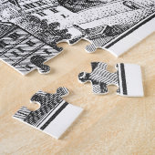 MERIAN: ハイデルベルクの城および王室のな庭1620年 ジグソーパズル (側面)