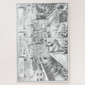 MERIAN: ハイデルベルクの城および王室のな庭1620年 ジグソーパズル (縦)