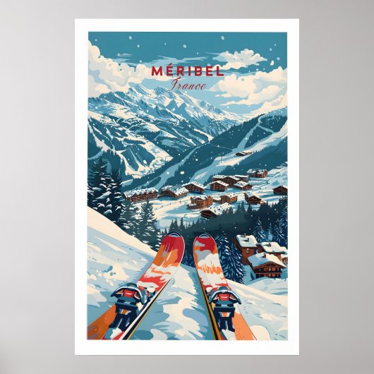 Meribel Ski Poster - France 1 ポスター (正面)