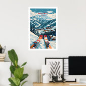 Meribel Ski Poster - France 1 ポスター (ホームオフィス)
