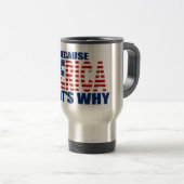MERICAそういうわけで米国の旗のコーヒー・マグので トラベルマグ (正面右)