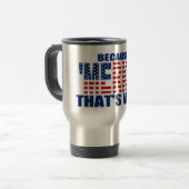 MERICAそういうわけで米国の旗のコーヒー・マグので トラベルマグ (正面左)