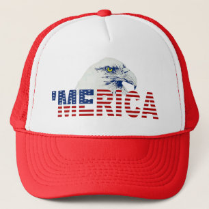 ` MERICAのワシ米国の旗のトラック運転手の帽子 キャップ