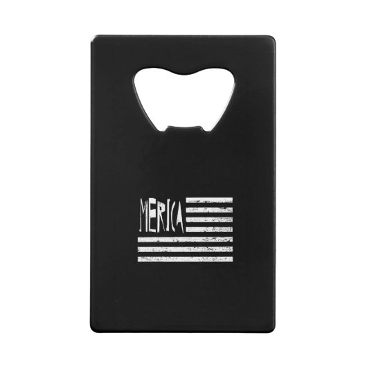 Mericaの旗 クレジットカード栓抜き (正面)