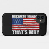 MERICA動揺してな米国の旗のiPhone 5の場合ので Case-Mate iPhoneケース (裏面(横))