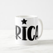 MERICA愛国的なコーヒーマグ | 米国国旗の色ホーム コーヒーマグカップ (正面右)
