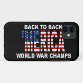 「MERICA米国の旗の世界大戦はiPhone 5の場合をむしゃむしゃ食べます Case-Mate iPhoneケース (裏面(横))