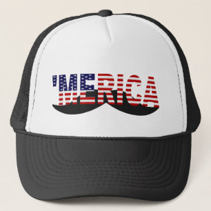 「MERICA米国の旗の髭の帽子 キャップ