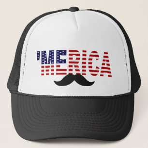 「MERICA米国の旗の髭の帽子 キャップ
