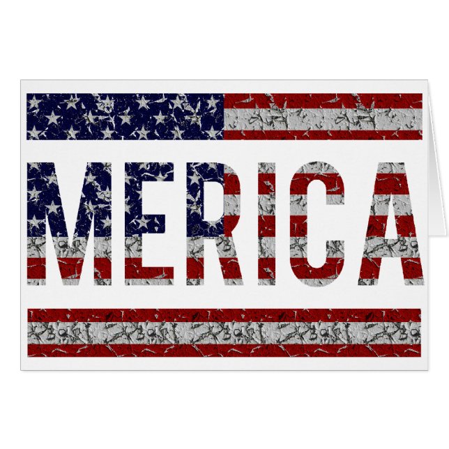 MERICA -アメリカのプライドの俗語米国の旗 (正面横)
