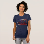 MERICA -アメリカのプライドの俗語米国の旗 Tシャツ (正面フル)