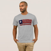 MERICA -米国の旗の形のCustomizeableの文字 Tシャツ (正面フル)
