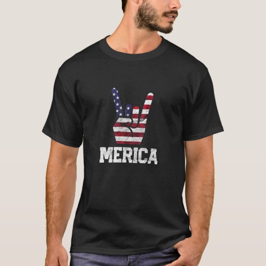 MERICA – 米国国旗 Tシャツ (正面)