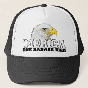 「MERICA 1 Badassの鳥のトラック運転手の帽子 キャップ